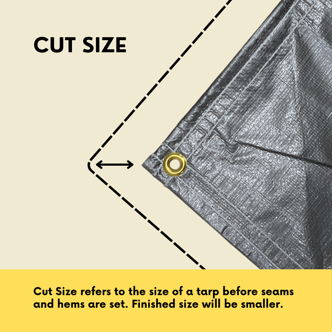 10'x16' Super Heavy Duty Silver/White Poly Tarp