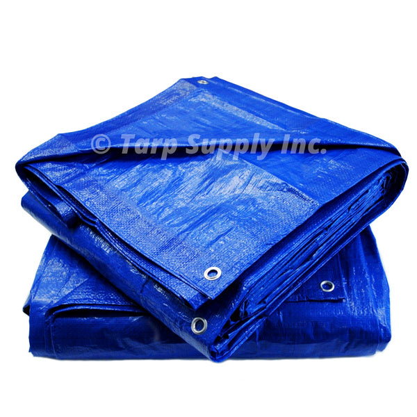 Blue Poly Tarp 12' x 18' | Multi-Purpose | Waterproof | Case of 8