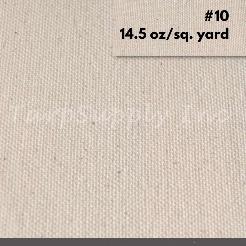 5' Wide #10 Natural Canvas per Yard