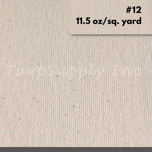 6' Wide #12 Natural Canvas per Yard