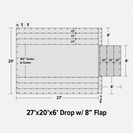 20'x27'x6' Lumber Truck Tarp