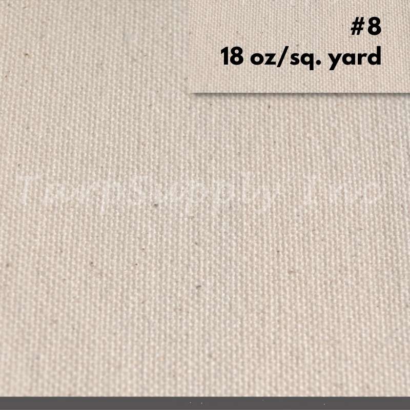 5' Wide #8 Natural Canvas per Yard