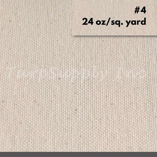 5' Wide #4 Natural Canvas per Yard