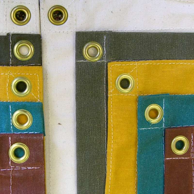 21 oz Olive Drab Canvas Tarp with Grommets 8' x 25'