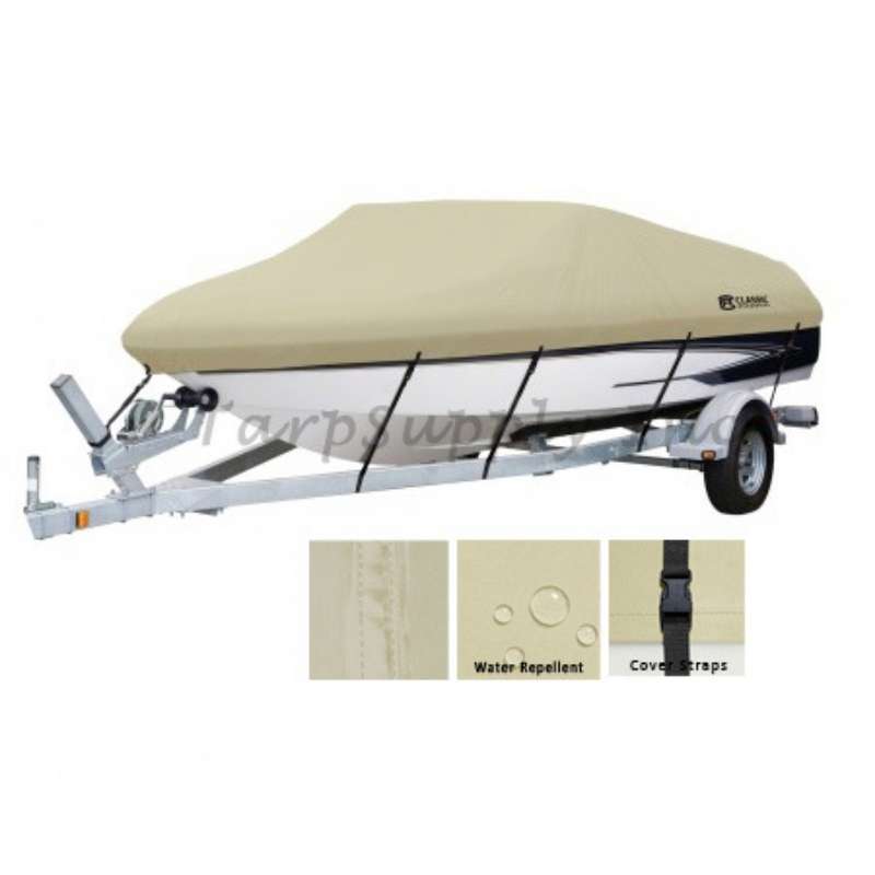 Classic Accessories Dryguard Waterproof Boat Cover -Model C (16'-18.5'L, Beam to 98"W)
