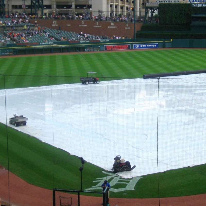 Baseball Field Cover Silver/White Poly 100' x 100'