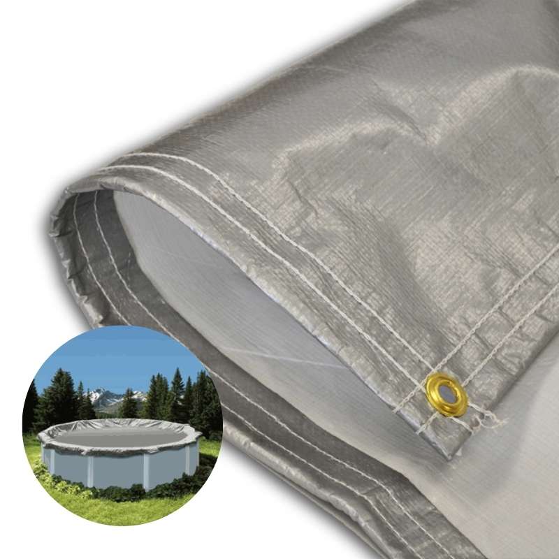 Round Circular Tarp Silver/White Super Heavy Duty 5' Diameter